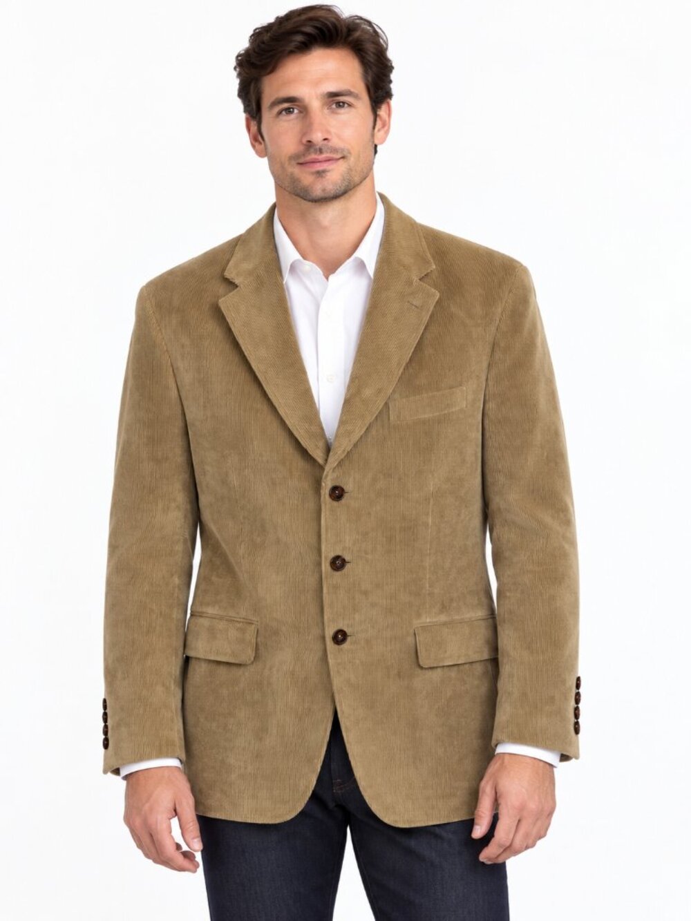 LaCrosse Men’s Large 42 Large Tan Corduroy Travel Blazer Jacket NWT
